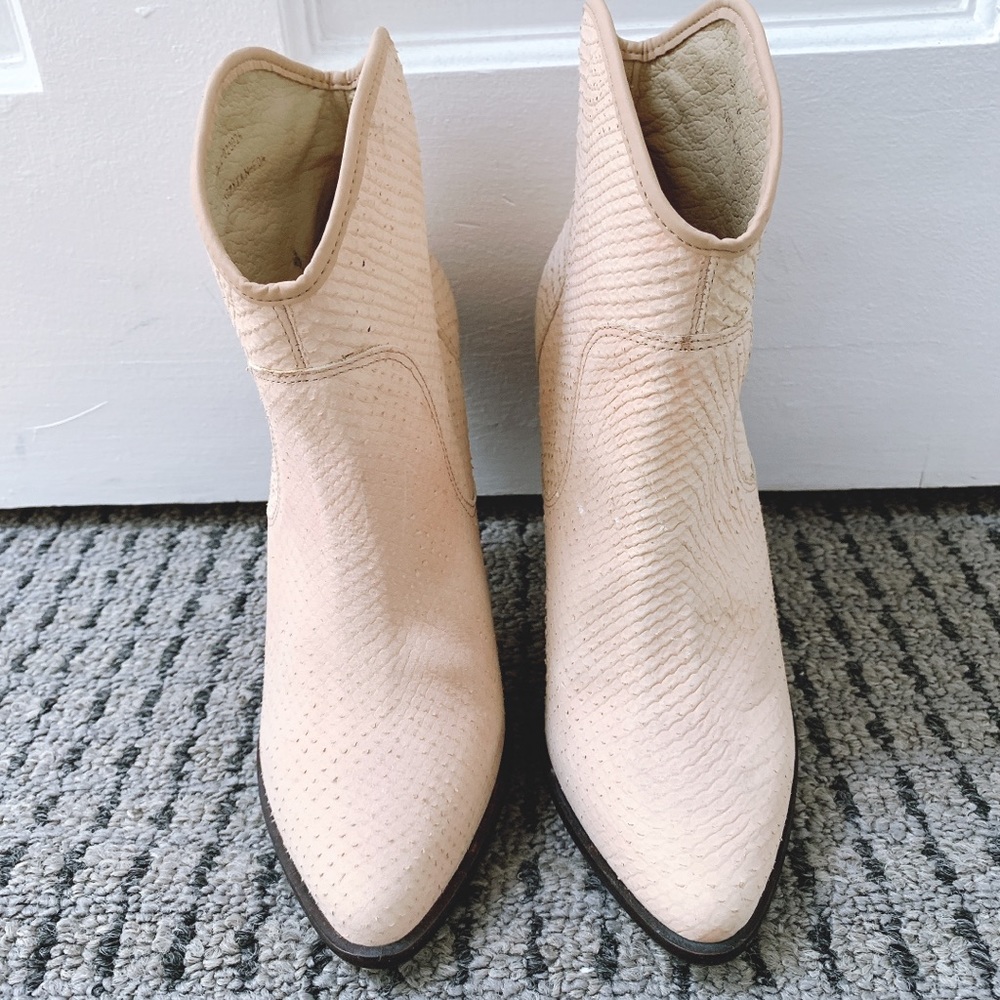 Topshop nude high heel bootie